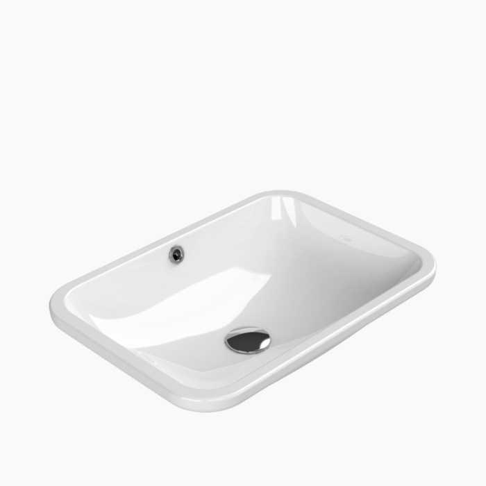Under Counter Basin 55x40-700x700 Νιπτήρας Υποκαθήμενος Πορσελανης Cerastyle Under Counter 55Χ40cm 070400 Λευκό - Image 1