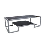 ΤΡΑΠΕΖΙ ΣΑΛΟΝΙΟΥ ROMEO ΜΕ ΕΠΙΦΑΝΕΙΑ ΑΠΟ ΠΛΑΚΑΚΙ ΣΕ ΟΨΗ ΜΑΥΡΟΥ ΜΑΡΜΑΡΟΥ - Image 2