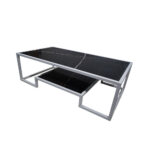 ΤΡΑΠΕΖΙ ΣΑΛΟΝΙΟΥ ROMEO ΜΕ ΕΠΙΦΑΝΕΙΑ ΑΠΟ ΠΛΑΚΑΚΙ ΣΕ ΟΨΗ ΜΑΥΡΟΥ ΜΑΡΜΑΡΟΥ - Image 4