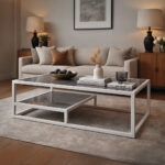 ΤΡΑΠΕΖΙ ΣΑΛΟΝΙΟΥ HIDDY ΜΕ ΕΠΙΦΑΝΕΙΑ ΑΠΟ ΠΛΑΚΑΚΙ ΣΕ ΟΨΗ ΓΚΡΙ ΜΑΡΜΑΡΟΥ ΜΕ ΛΕΥΚΗ ΜΕΤΑΛΛΙΚΗ ΒΑΣΗ