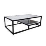 ΤΡΑΠΕΖΙ ΣΑΛΟΝΙΟΥ HIDDY ΜΕ ΕΠΙΦΑΝΕΙΑ ΑΠΟ ΠΛΑΚΑΚΙ ΣΕ ΟΨΗ ΛΕΥΚΟΥ ΜΑΡΜΑΡΟΥ ΜΕ ΓΚΡΙ ΝΕΡΑ - Image 4