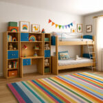 Γραφείο Eργασίας Skyline Mε Συρταρια Σε Μπλέ Χρώμα