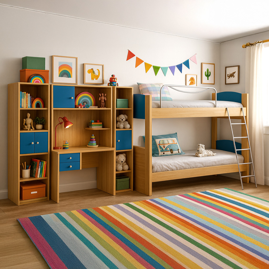 krevati-grafeio-vivliothikes Γραφείο Eργασίας Skyline Mε Συρταρια Σε Μπλέ Χρώμα - Image 1