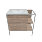 ΕΠΙΠΛΟ ΜΠΑΝΙΟΥ 5194-RETRO 100 cm ΜΕ ΡΑΦΙΑ ΣΕ ΑΝΟΙΧΤΗ ΑΠΟΧΡΩΣΗ ΞΥΛΟΥ - Image 2