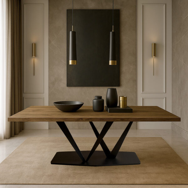 ΤΡΑΠΕΖΑΡΙΑ 2V ME ΕΠΙΦΑΝΕΙΑ ΜΕΛΑΜΙΝΗΣ ΣΕ ΣΚΟΥΡΟ ΚΑΦΕ ΧΡΩΜΑ