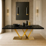 ΤΡΑΠΕΖΑΡΙΑ 2V ME ΕΠΙΦΑΝΕΙΑ ΜΕΛΑΜΙΝΗΣ ΜΕ ΟΨΗ ΜΑΥΡΟΥ ΜΑΡΜΑΡΟΥ