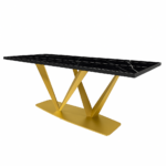 ΤΡΑΠΕΖΑΡΙΑ 2V ME ΕΠΙΦΑΝΕΙΑ ΜΕΛΑΜΙΝΗΣ ΜΕ ΟΨΗ ΜΑΥΡΟΥ ΜΑΡΜΑΡΟΥ - Image 3