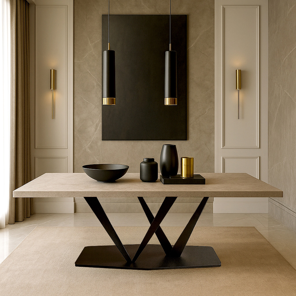 000 K538 N ΤΡΑΠΕΖΑΡΙΑ 2V ME ΕΠΙΦΑΝΕΙΑ ΜΕΛΑΜΙΝΗΣ ΜΕ ΟΨΗ ΤΣΙΜΕΝΤΟΥ ΣΕ ΑΝΟΙΧΤΟ ΧΡΩΜΑ - Image 1