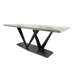 ΤΡΑΠΕΖΑΡΙΑ 2V ME ΕΠΙΦΑΝΕΙΑ ΜΕΛΑΜΙΝΗΣ ΜΕ ΟΨΗ ΛΕΥΚΟΥ ΜΑΡΜΑΡΟΥ - Image 3