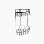 Γωνιακή ραφιέρα μπάνιου με 2 ράφια 20x20 cm με φινίρισμα χρωμίου - Image 2