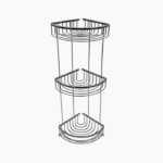 Γωνιακή ραφιέρα μπάνιου με 3 ράφια 20x20 Χρώμιο