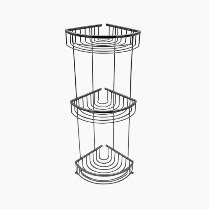 002-700x700 Γωνιακή ραφιέρα μπάνιου με 3 ράφια 20x20 Χρώμιο - Image 1