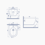 Μπιντέ Κρεμαστό Πορσελάνης Cerastyle City 015700 Λευκή - Image 2