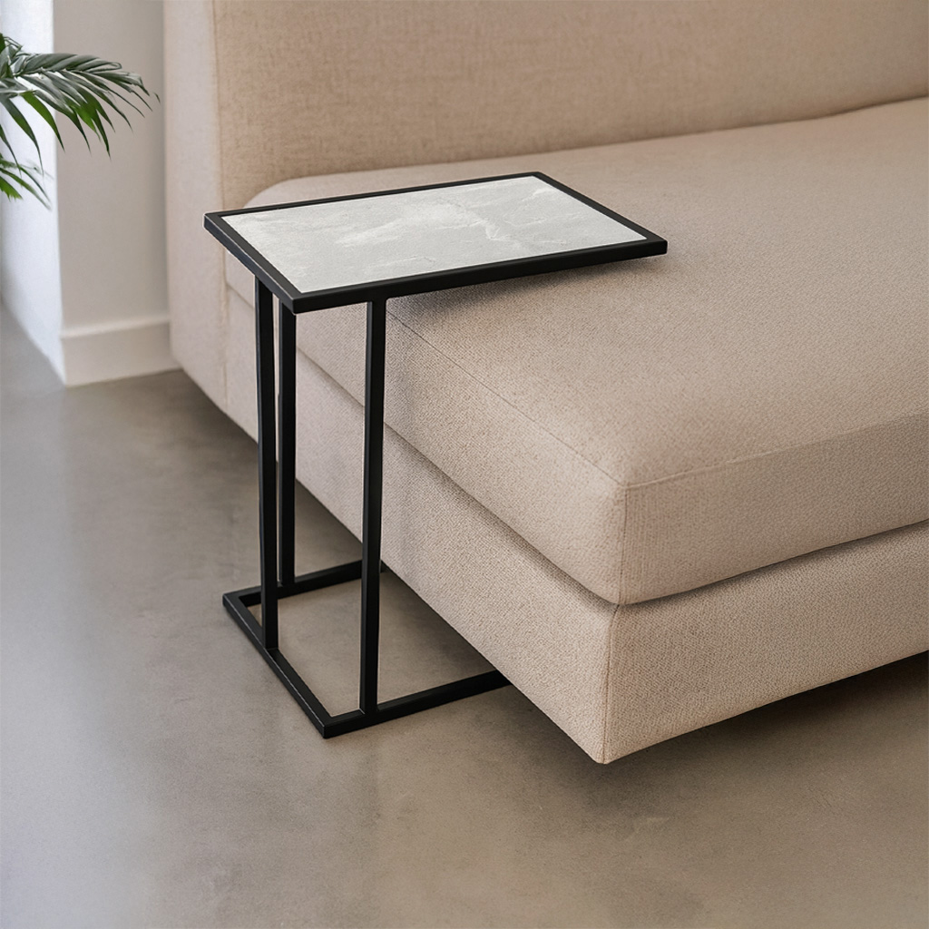 022 Normal Decor ΒΟΗΘΗΤΙΚΟ ΤΡΑΠΕΖΑΚΙ ELEGANZA1-022 ΜΕ ΟΨΗ ΛΕΥΚΟ ΜΑΡΜΑΡΟ - Image 1