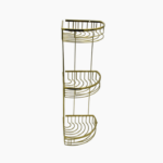 Γωνιακή ραφιέρα μπάνιου με 3 ράφια 20x20 Χρυσό - Image 2