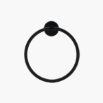 Κρεμάστρα πετσέτας κρίκος σε μαύρη απόχρωση