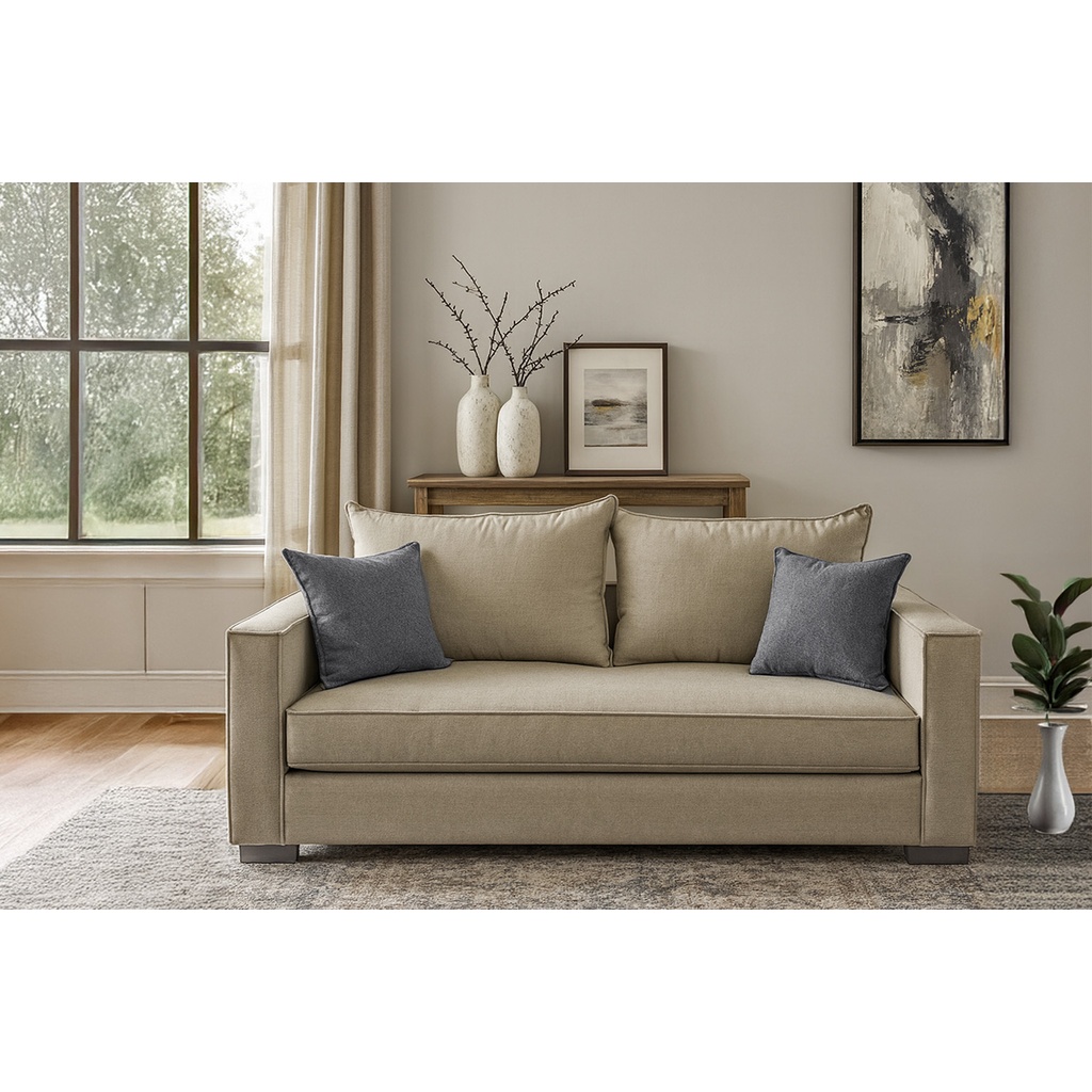 1024_Double DECOR Καναπές Διθέσιος BLOORY – Γκρι Ανοιχτό - Image 1