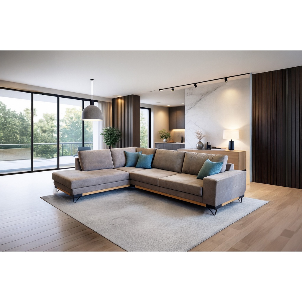 1024_Gwnia Decor Γωνιακός Καναπές KALIFORNIA Με Αριστερή Γωνία - Image 1