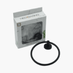 Κρεμάστρα πετσέτας κρίκος σε μαύρη απόχρωση - Image 2