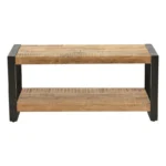 Τραπέζι σαλονιού Miles μασίφ ξύλο mango φυσικό-μαύρο 100x45x45.5εκ - Image 4