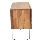 Έπιπλο τηλεόρασης Dervie φυσικό μασίφ ξύλο ακακίας 130x43.5x66.5εκ - Image 6