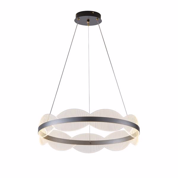 144-15044 ΦΩΤΙΣΤΙΚΟ ΚΡΕΜΑΣΤΟ ΑΚΡΥΛΙΚΟ ΣΤΡΟΓΓΥΛΟ LED 60W 5400Lm 3000K Φ600X1200mm ΑΣΗΜΙ ARTE ILLUMINA TORINO - Image 1