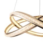 ΦΩΤΙΣΤΙΚΟ ΚΡΕΜΑΣΤΟ ΑΛΟΥΜΙΝΙO ΣΤΡΟΓΓΥΛΟ LED 38W 3000Lm 3000K Φ500X1200mm ΧΡΥΣΟ-ΔΙΑΦΑΝΕΣ ARTE ILLUMINA SATURN - Image 4