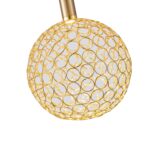 ΦΩΤΙΣΤΙΚΟ ΚΡΕΜΑΣΤΟ ΜΕΤΑΛΛΟ ΣΤΡΟΓΓΥΛΟ ΜΟΝΟΦΩΤΟ LED 6.3W 648Lm 3000K Φ200X1388mm ΧΡΥΣΟ ARTE ILLUMINA PERFORATO - Image 4