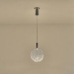 ΦΩΤΙΣΤΙΚΟ ΚΡΕΜΑΣΤΟ ΜΕΤΑΛΛΟ ΣΤΡΟΓΓΥΛΟ ΜΟΝΟΦΩΤΟ LED 6.3W 648Lm 3000K Φ250X1388mm ΑΣΗΜΙ ARTE ILLUMINA PERFORATO - Image 3