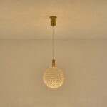 ΦΩΤΙΣΤΙΚΟ ΚΡΕΜΑΣΤΟ ΜΕΤΑΛΛΟ ΣΤΡΟΓΓΥΛΟ ΜΟΝΟΦΩΤΟ LED 6.3W 648Lm 3000K Φ250X1388mm ΧΡΥΣΟ ARTE ILLUMINA PERFORATO - Image 3