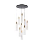 ΦΩΤΙΣΤΙΚΟ ΚΡΕΜΑΣΤΟ ΓΥΑΛΙ 9ΦΩΤΟ LED 60W 7200Lm 3000K Φ500X2430mm ΔΙΑΦΑΝΕΣ ARTE ILLUMINA VIAL