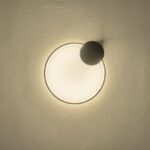 ΑΠΛΙΚΑ ΤΟΙΧΟΥ ΑΛΟΥΜΙΝΙΟ-ΣΙΛΙΚΟΝΗ ΣΤΡΟΓΓΥΛΗ LED 40W 5200Lm 3000K Φ1300X1385mm ΜΑΥΡΟ-ΜΠΡΟΝΖΕ ARTE ILLUMINA AERO - Image 3