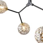 ΦΩΤΙΣΤΙΚΟ ΚΡΕΜΑΣΤΟ ΜΕΤΑΛΛΟ-ΓΥΑΛΙ 5ΦΩΤΟ 5ΧG9 Max 5x7W 800X500X900mm ΜΑΥΡΟ-ΓΚΡΙ ARTE ILLUMINA ATOM - Image 4