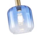 ΦΩΤΙΣΤΙΚΟ ΚΡΕΜΑΣΤΟ ΜΕΤΑΛΛΟ-ΓΥΑΛΙ ΜΟΝΟΦΩΤΟ 1XΕ27 MAX15W 200X210X1530mm ΜΠΛΕ ARTE ILLUMINA OMBRE - Image 4