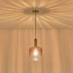 ΦΩΤΙΣΤΙΚΟ ΚΡΕΜΑΣΤΟ ΜΕΤΑΛΛΟ-ΓΥΑΛΙ ΜΟΝΟΦΩΤΟ 1XΕ27 MAX15W 200X210X1530mm ΚΕΧΡΙΜΠΑΡΙ ARTE ILLUMINA OMBRE - Image 3