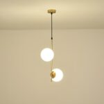 ΦΩΤΙΣΤΙΚΟ ΚΡΕΜΑΣΤΟ ΜΕΤΑΛΛΟ-ΓΥΑΛΙ 2ΦΩΤΟ 2XΕ27 Max 15W 320X150X1550mm ΛΕΥΚΟ-ΧΑΛΚΙΝΟ ARTE ILLUMINA ORBA - Image 3