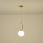 ΦΩΤΙΣΤΙΚΟ ΚΡΕΜΑΣΤΟ ΜΕΤΑΛΛΟ-ΓΥΑΛΙ ΜΟΝΟΦΩΤΟ 1XE27 Max 15W 150X150X1570mm ΛΕΥΚΟ-ΧΑΛΚΙΝΟ ARTE ILLUMINA ORBA - Image 3