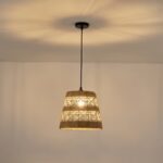 ΦΩΤΙΣΤΙΚΟ ΚΡΕΜΑΣΤΟ ΣΧΟΙΝΙ-ΜΕΤΑΛΛΟ ΜΟΝΟΦΩΤΟ Ε27 Max 15W Φ300X1350mm ΜΑΥΡΟ-ΧΑΚΙ ARTE ILLUMINA HELIOS - Image 3