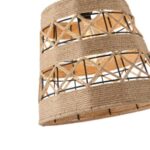 ΦΩΤΙΣΤΙΚΟ ΚΡΕΜΑΣΤΟ ΣΧΟΙΝΙ-ΜΕΤΑΛΛΟ ΜΟΝΟΦΩΤΟ Ε27 Max 15W Φ300X1350mm ΜΑΥΡΟ-ΧΑΚΙ ARTE ILLUMINA HELIOS - Image 4