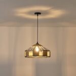 ΦΩΤΙΣΤΙΚΟ ΚΡΕΜΑΣΤΟ ΣΧΟΙΝΙ-ΜΕΤΑΛΛΟ ΜΟΝΟΦΩΤΟ Ε27 Max 15W Φ400X1300mm ΜΑΥΡΟ-ΧΑΚI ARTE ILLUMINA HELIOS - Image 3