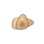 ΑΠΛΙΚΑ ΤΟΙΧΟΥ ΡΑΤΤΑΝ 1XE27 Max 15W 430X300mm ΚΑΦΕ-ΜΑΥΡΟ ARTE ILLUMINA KAI