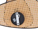 ΑΠΛΙΚΑ ΤΟΙΧΟΥ ΡΑΤΤΑΝ 1XE27 Max 15W 430X300mm ΚΑΦΕ-ΜΑΥΡΟ ARTE ILLUMINA KAI - Image 4