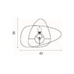 ΑΠΛΙΚΑ ΤΟΙΧΟΥ ΡΑΤΤΑΝ 1XE27 Max 15W 430X300mm ΚΑΦΕ-ΜΑΥΡΟ ARTE ILLUMINA KAI - Image 5