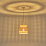 ΦΩΤΙΣΤΙΚΟ ΚΡΕΜΑΣΤΟ ΜΕΤΑΛΛΟ-ΥΦΑΣΜΑ ΜΟΝΟΦΩΤΟ 1XE27 Max 15W Φ260X1260mm MΠΕΖ-ΜΑΤ ΛΕΥΚΟ ARTE ILLUMINA ISLA - Image 2