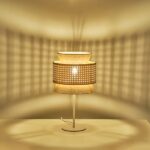 ΕΠΙΤΡΑΠΕΖΙΟ ΦΩΤΙΣΤΙΚΟ ΜΕΤΑΛΛΟ-ΥΦΑΣΜΑ 1XE27 Max 15W Φ260X460mm MΠΕΖ-ΜΑΤ ΛΕΥΚΟ ARTE ILLUMINA ISLA - Image 2