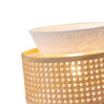 ΕΠΙΤΡΑΠΕΖΙΟ ΦΩΤΙΣΤΙΚΟ ΜΕΤΑΛΛΟ-ΥΦΑΣΜΑ 1XE27 Max 15W Φ260X460mm MΠΕΖ-ΜΑΤ ΛΕΥΚΟ ARTE ILLUMINA ISLA - Image 3