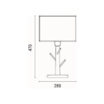 ΦΩΤΙΣΤΙΚΟ ΕΠΙΤΡΑΠΕΖΙΟ ΞΥΛΟ 1XE27 Max 15W Φ280X470mm ΛΕΥΚΟ ARTE ILLUMINA MADERA - Image 5