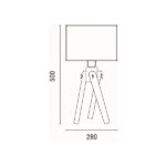 ΦΩΤΙΣΤΙΚΟ ΕΠΙΤΡΑΠΕΖΙΟ ΞΥΛΟ 1XE27 Max 15W Φ280X500mm ΛΕΥΚΟ ARTE ILLUMINA MADERA - Image 5