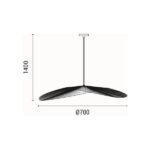 ΦΩΤΙΣΤΙΚΟ ΚΡΕΜΑΣΤΟ BAMBOO ΜΟΝΟΦΩΤΟ 1XE27 Max 15W Φ700X1400mm ΜΠΕΖ ARTE ILLUMINA OASIS - Image 5