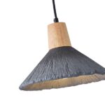 ΦΩΤΙΣΤΙΚΟ ΚΡΕΜΑΣΤΟ RUBBER WOOD-ΤΣΙΜΕΝΤΟ ΜΟΝΟΦΩΤΟ 1xΕ27 Max 15W Φ250X1680mm ΜΑΥΡΟ ARTE ILLUMINA GESSO - Image 4